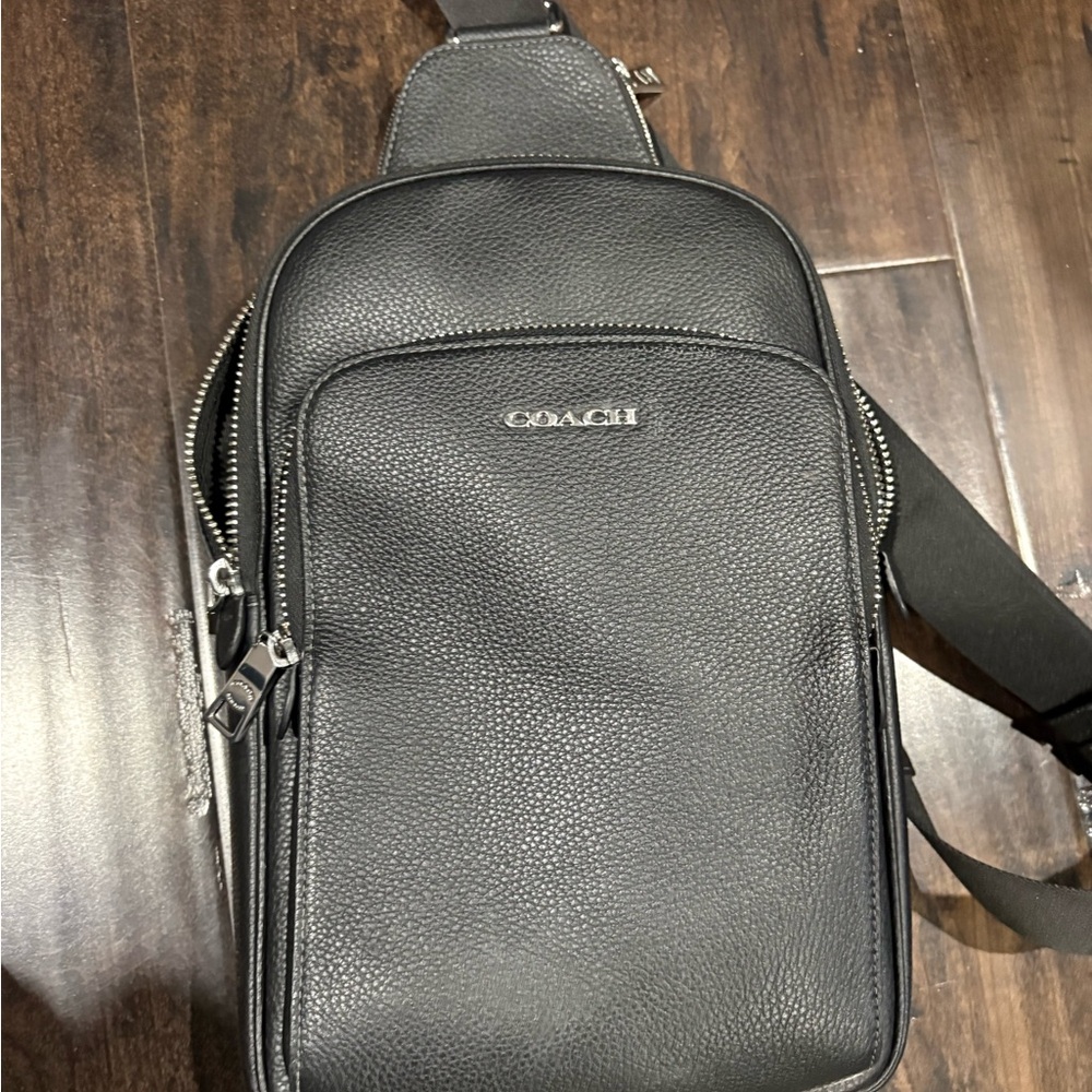 Coach Black Leather Belt Bag